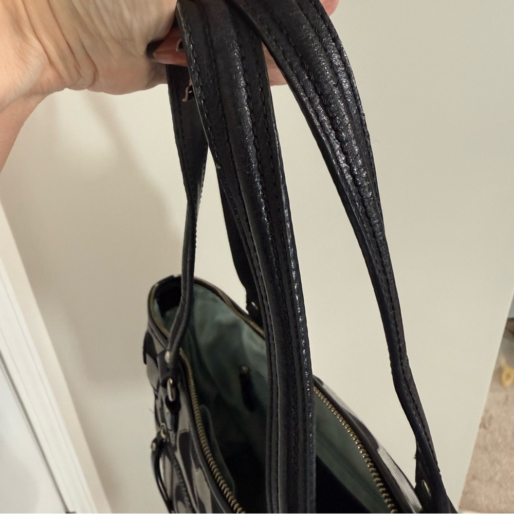 Coach Daisy Black and Silver Signature Tote Bag with 2 Hangtags - Picture 14 of 15